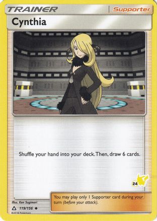 Cynthia (#24 Pikachu Stamped) - 119/156 - Promo available at 401 Games Canada