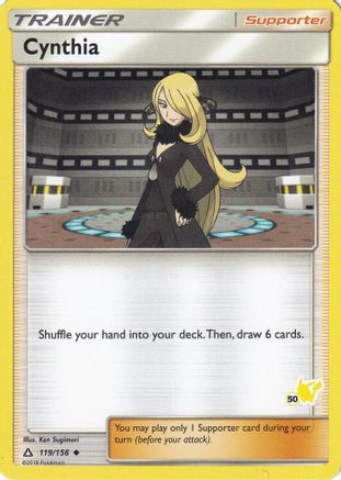 Cynthia (#50 Pikachu Stamped) - 119/156 - Promo available at 401 Games Canada