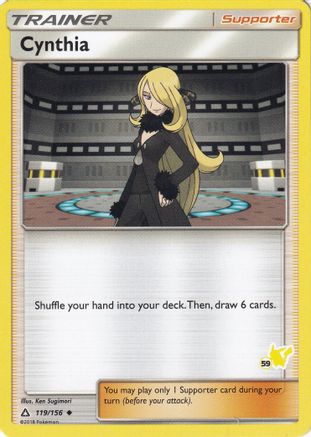 Cynthia (#59 Pikachu Stamped) - 119/156 - Promo available at 401 Games Canada