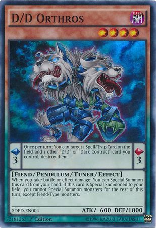 D/D Orthros - SDPD-EN004 - Super Rare - 1st Edition available at 401 Games Canada