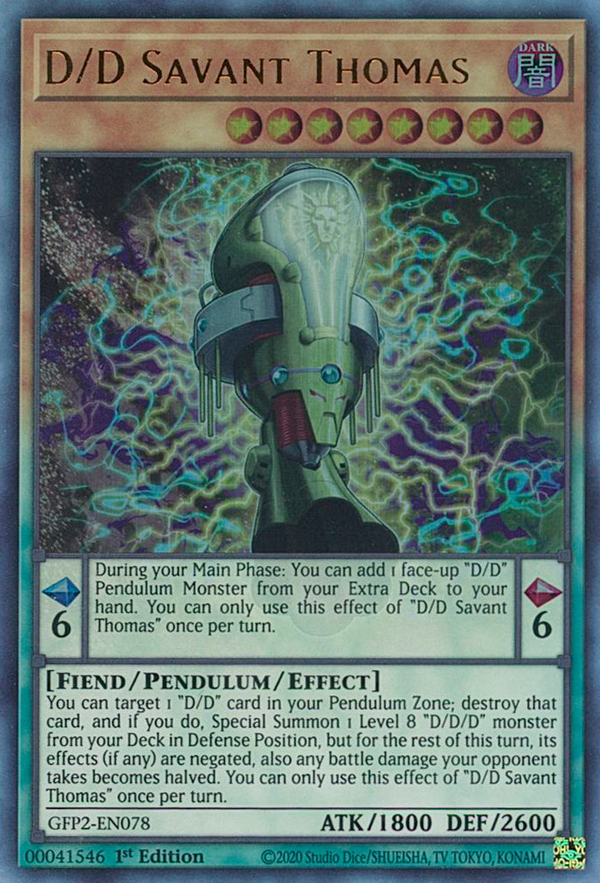 D/D Savant Thomas - GFP2-EN078 - Ultra Rare - 1st Edition available at 401 Games Canada