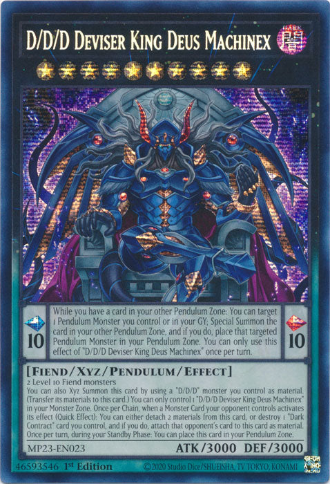 D/D/D Deviser King Deus Machinex - MP23-EN023 - Prismatic Secret Rare - 1st Edition available at 401 Games Canada