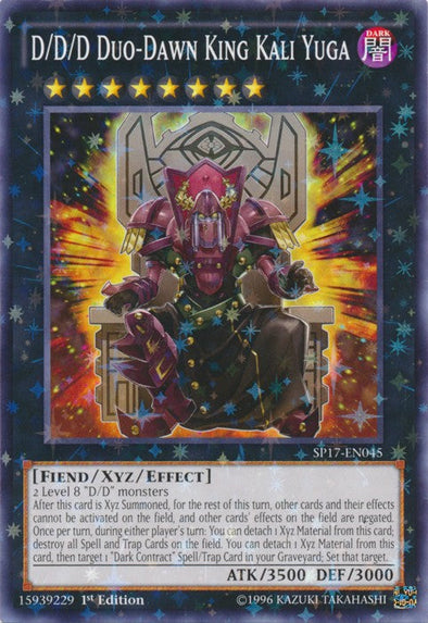 D/D/D Duo-Dawn King Kali Yuga - SP17-EN045 - Starfoil Rare - 1st Edition available at 401 Games Canada