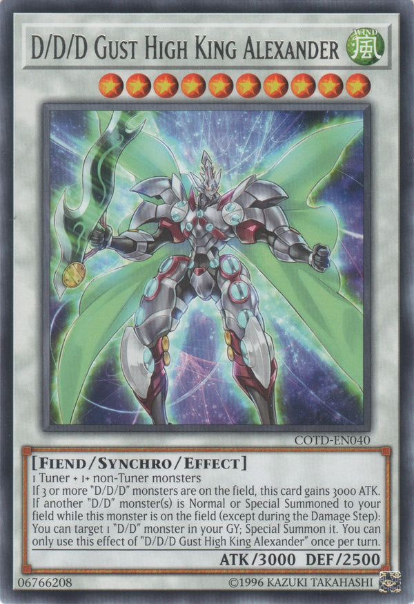 D/D/D Gust High King Alexander - COTD-EN040 - Rare - Unlimited available at 401 Games Canada