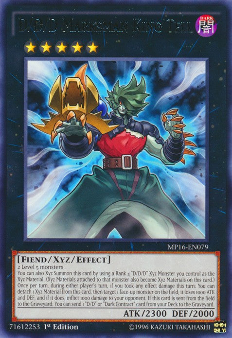 D/D/D Marksman King Tell - MP16-EN079 - Rare - 1st Edition available at 401 Games Canada