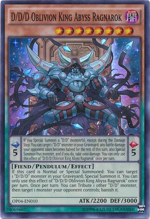 D/D/D Oblivion King Abyss Ragnarok - OP04-EN010 - Super Rare available at 401 Games Canada
