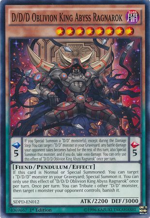D/D/D Oblivion King Abyss Ragnarok - SDPD-EN012 - Common - 1st Edition available at 401 Games Canada