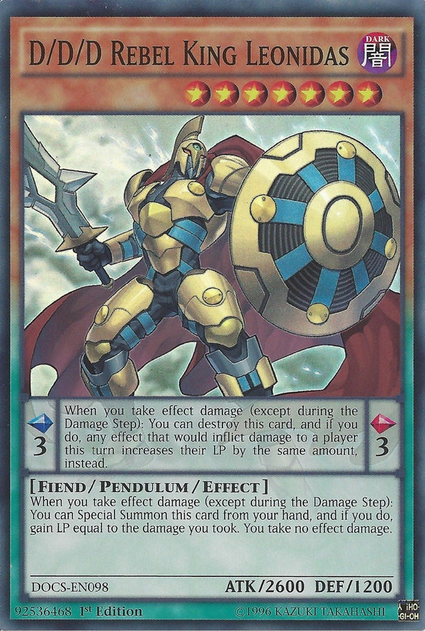 D/D/D Rebel King Leonidas - DOCS-EN098 - Super Rare - 1st Edition available at 401 Games Canada