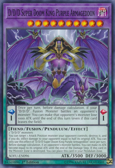 D/D/D Super Doom King Purple Armageddon - SOFU-EN096 - Common - 1st Edition available at 401 Games Canada