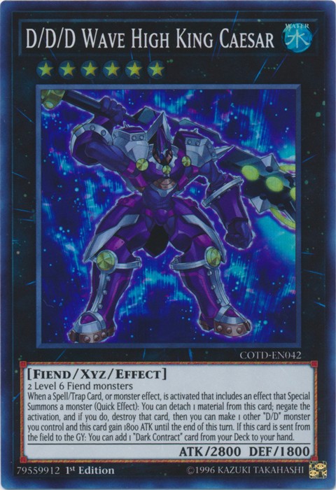D/D/D Wave High King Caesar - COTD-EN042 - Super Rare - 1st Edition available at 401 Games Canada