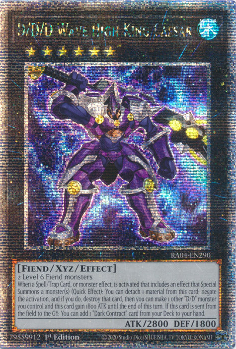 D/D/D Wave High King Caesar - RA04-EN290 - Quarter Century Secret Rare - 1st Edition
