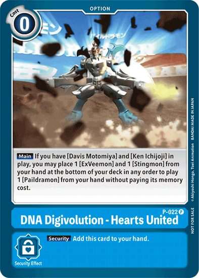 DNA Digivolution - Hearts United - P-022 - Promo available at 401 Games Canada