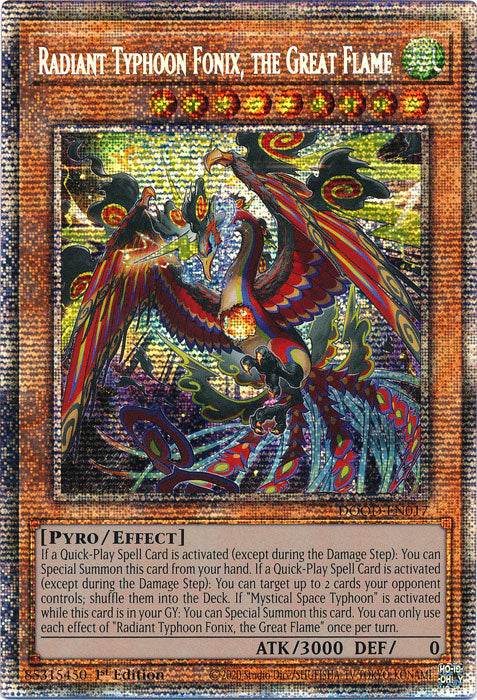 Radiant Typhoon Fonix, the Great Flame - DOOD-EN017 - Starlight Rare - 1st Edition