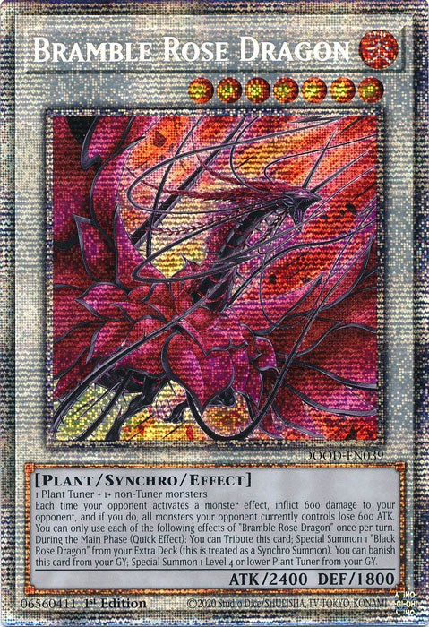 Bramble Rose Dragon - DOOD-EN039 - Starlight Rare - 1st Edition