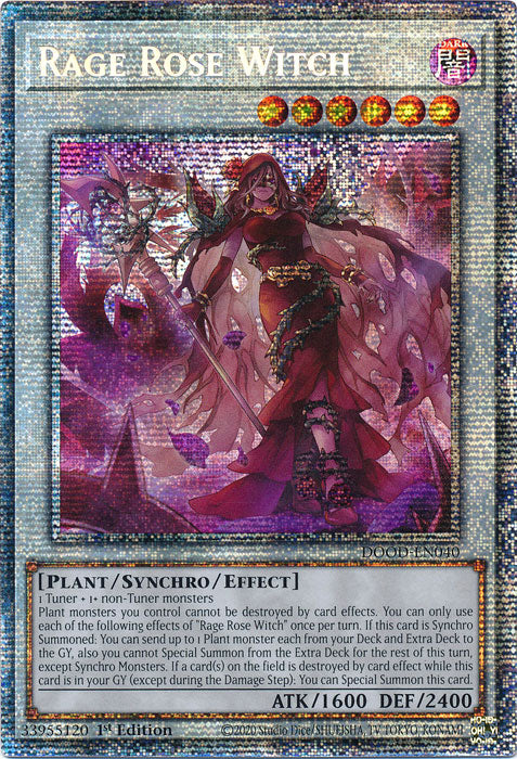 Rage Rose Witch - DOOD-EN040 - Starlight Rare - 1st Edition