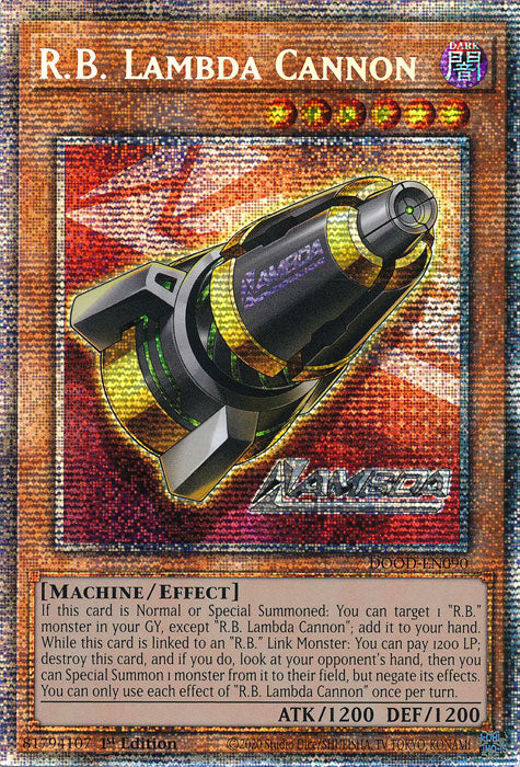 R.B. Lambda Cannon - DOOD-EN090 - Starlight Rare - 1st Edition
