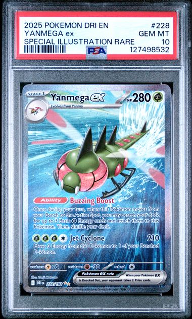 Yanmega ex (228) - Destined Rivals - Special Illustration Rare - Gem MT 10
