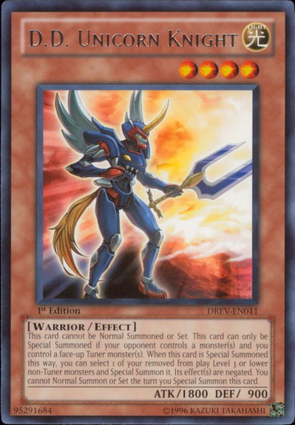 D.D. Unicorn Knight - DREV-EN011 - Rare - 1st Edition available at 401 Games Canada