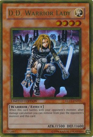 D.D. Warrior Lady - GLD1-EN015 - Gold Rare - Limited Edition available at 401 Games Canada