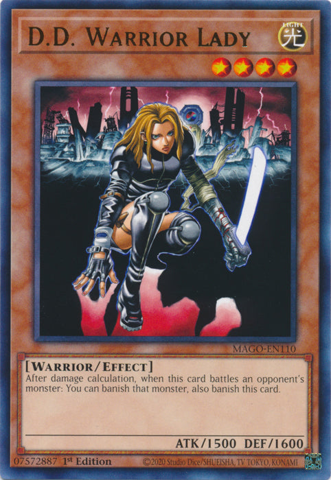 D.D. Warrior Lady - MAGO-EN110 - Rare - 1st Edition available at 401 Games Canada