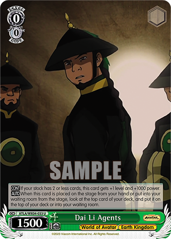 Dai Li Agents - ATLA/WX04-E033 - Uncommon available at 401 Games Canada