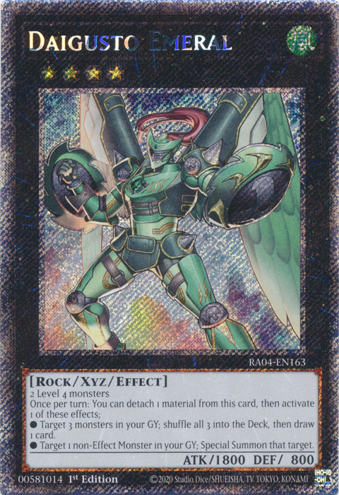 Daigusto Emeral (Platinum Secret Rare) - RA04-EN163 - Platinum Secret Rare - 1st Edition