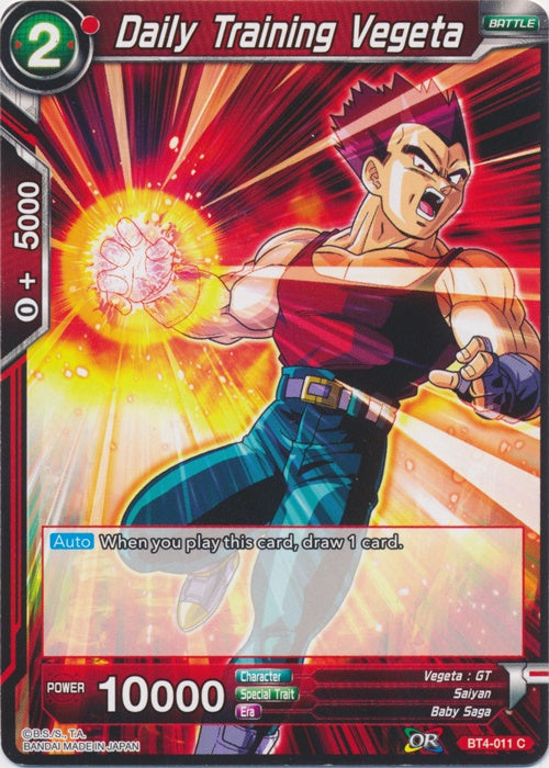 Daily Training Vegeta - BT4-011 - Common available at 401 Games Canada