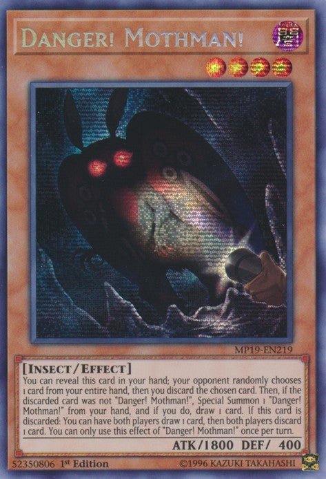 Danger! Mothman! - MP19-EN219 - Prismatic Secret Rare - 1st Edition available at 401 Games Canada