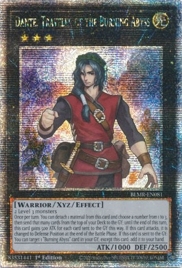 Dante, Traveler of the Burning Abyss - BLMR-EN081 - Quarter Century Secret Rare - 1st Edition available at 401 Games Canada