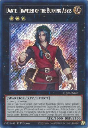 Dante, Traveler of the Burning Abyss - BLMR-EN081 - Secret Rare - 1st Edition available at 401 Games Canada