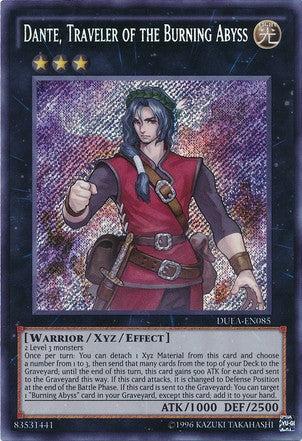 Dante, Traveler of the Burning Abyss - DUEA-EN085 - Secret Rare - Unlimited available at 401 Games Canada