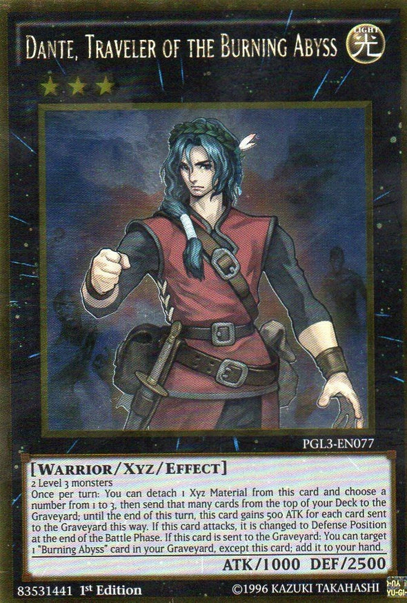 Dante, Traveler of the Burning Abyss - PGL3-EN077 - Gold Rare - 1st Edition available at 401 Games Canada