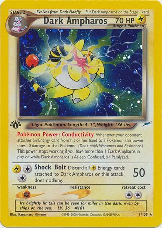Dark Ampharos - 1/105 - Holo - 1st Edition available at 401 Games Canada