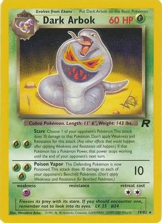 Dark Arbok - 19/82 - Promo (W Stamped) available at 401 Games Canada