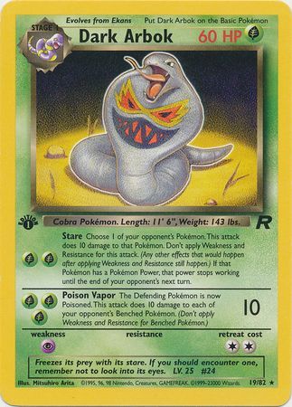 Dark Arbok - 19/82 - Rare - 1st Edition available at 401 Games Canada