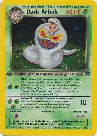 Dark Arbok - 2/82 - Holo - 1st Edition available at 401 Games Canada