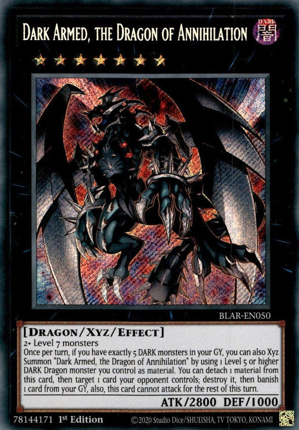 Dark Armed, the Dragon of Annihilation - BLAR-EN050 - Secret Rare - 1st Edition available at 401 Games Canada