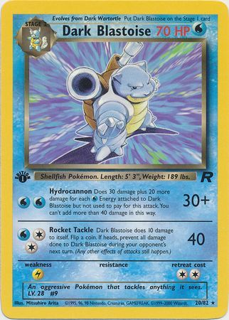 Dark Blastoise - 20/82 - Rare - 1st Edition available at 401 Games Canada