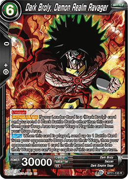 Dark Broly, Demon Realm Ravager - BT11-133 - Rare (FOIL) (Reprint) available at 401 Games Canada