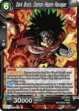 Dark Broly, Demon Realm Ravager - BT11-133 - Rare available at 401 Games Canada