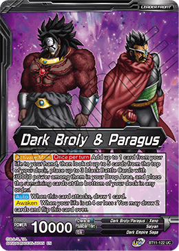 Dark Broly & Paragus - BT11-122 - Uncommon (FOIL) (Reprint) available at 401 Games Canada