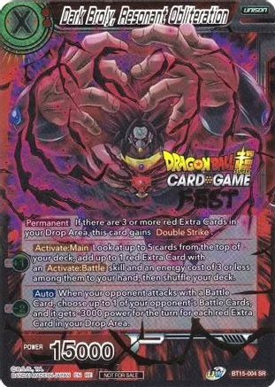 Dark Broly, Resonant Obliteration - BT15-004 - Super Rare (Card Game Fest 2022) available at 401 Games Canada