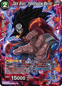 Dark Broly, the Shadow Warrior - EX16-04 - Expansion Rare available at 401 Games Canada