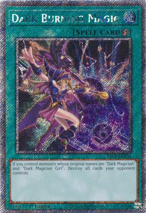 Dark Burning Magic (Platinum Secret Rare) - RA04-EN246 - Platinum Secret Rare - 1st Edition