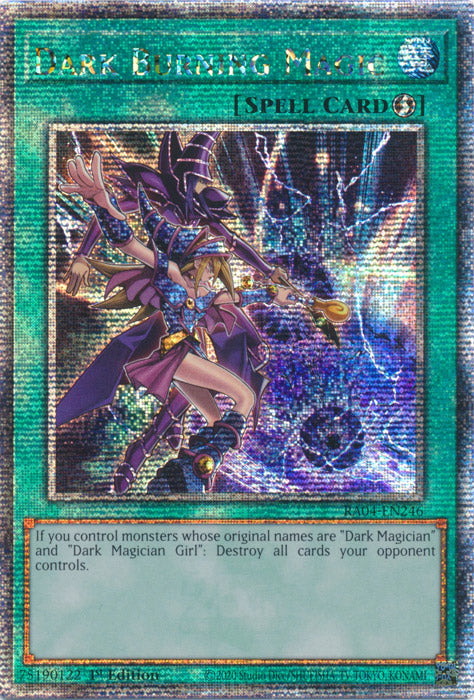 Dark Burning Magic - RA04-EN246 - Quarter Century Secret Rare - 1st Edition