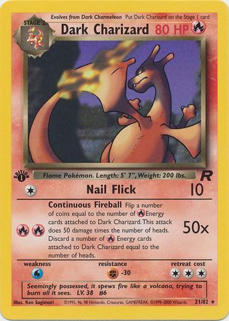 Dark Charizard - 21/82 - Rare - 1st Edition available at 401 Games Canada