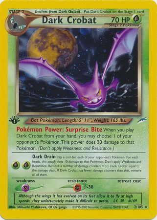 Dark Crobat - 2/105 - Holo - 1st Edition available at 401 Games Canada