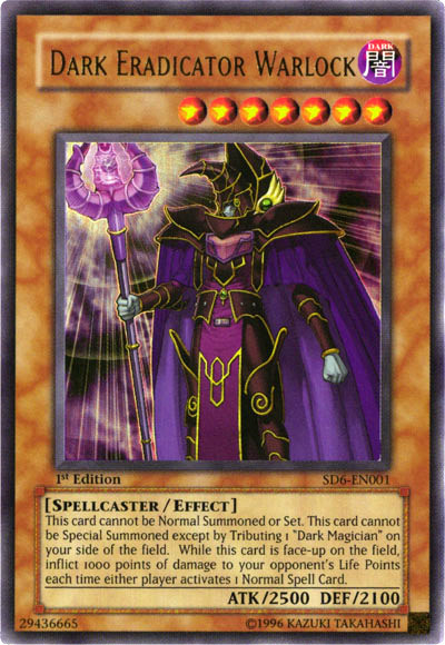 Dark Eradicator Warlock - SD6-EN001 - Ultra Rare - 1st Edition available at 401 Games Canada