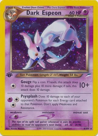 Dark Espeon - 4/105 - Holo - 1st Edition available at 401 Games Canada