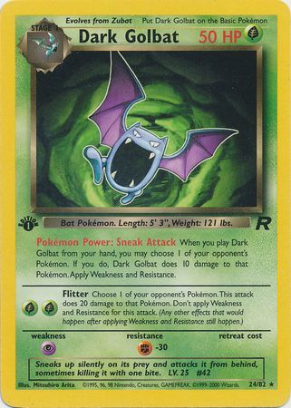 Dark Golbat - 24/82 - Rare - 1st Edition available at 401 Games Canada